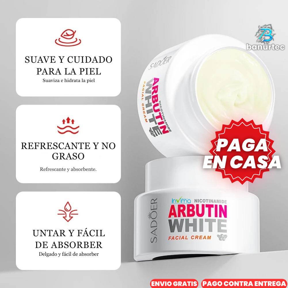 Oferta Especial: ArbutinWhite™  Crema Blanqueadora De Nicotinamida y Arbutina
