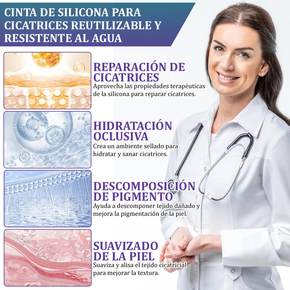 Flysmus® Cinta Nano-Heal: Adiós Cicatrices, Piel Radiante y Suave