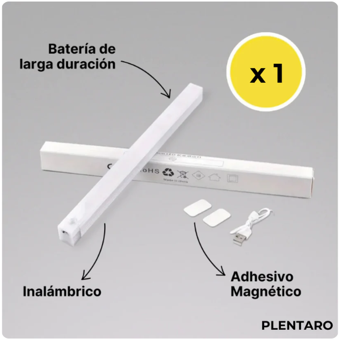 (2x1) Barra de Luz Led con Sensor de Movimiento 50CM
