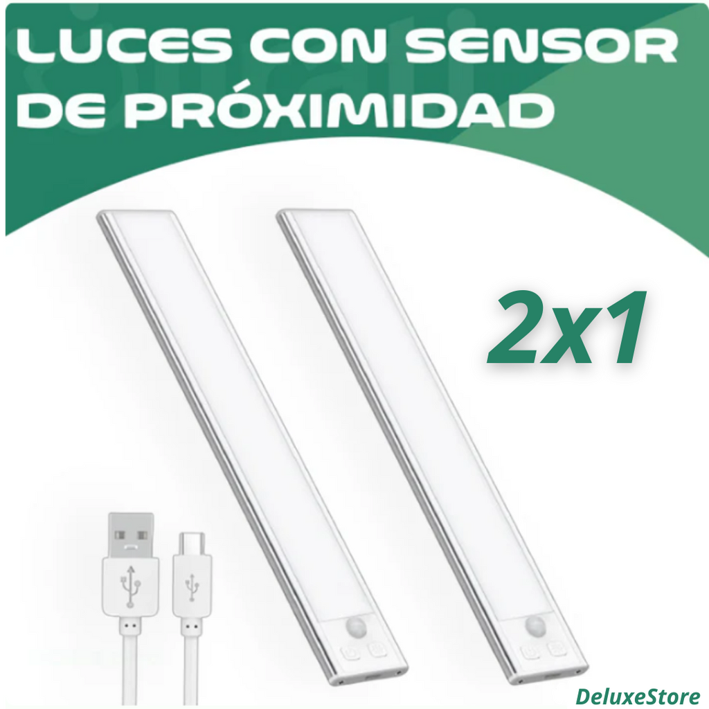 (2x1) Barra de Luz Led con Sensor de Movimiento 50CM