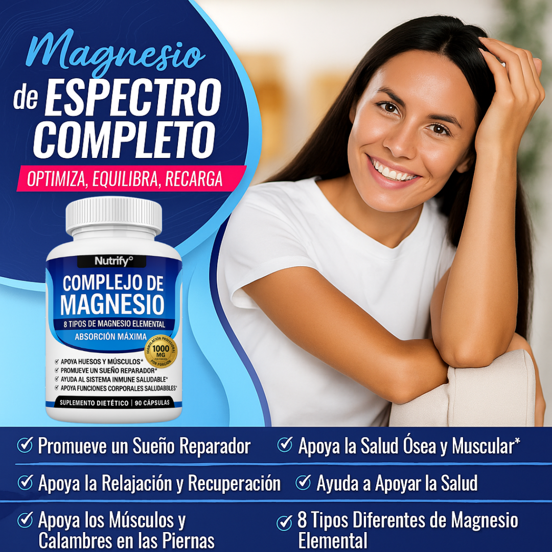 Complejo Multifuente de Magnesio 8 Formas – Energía, Relajación y Recuperación