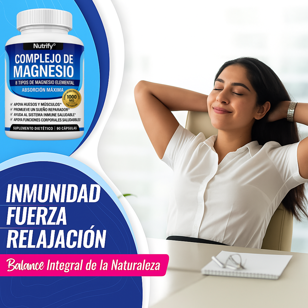Complejo Multifuente de Magnesio 8 Formas – Energía, Relajación y Recuperación