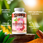 Berberina - Cápsulas de Equilibrio de la Glucosa y Prevención Diabética con Canela y Cúrcuma.